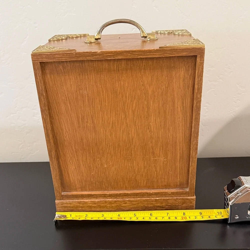 Wooden Jewelry Box with 4 Drawers with Handles - Picture 5 of 15